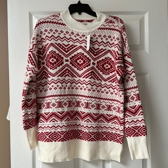 Loft Petite Snowflake Fair Isle Tunic Sweater plus size XXLP - Picture 7 of 12